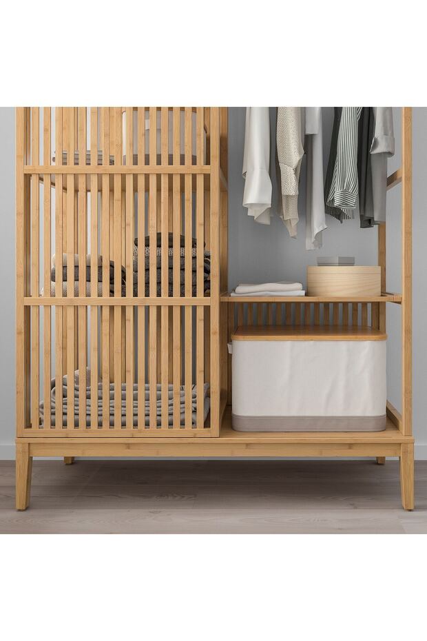 açık gardırop, bambu, 120x186 cm - 4