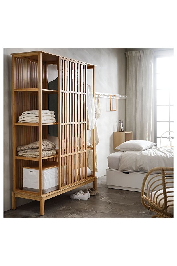 açık gardırop, bambu, 120x186 cm - 3