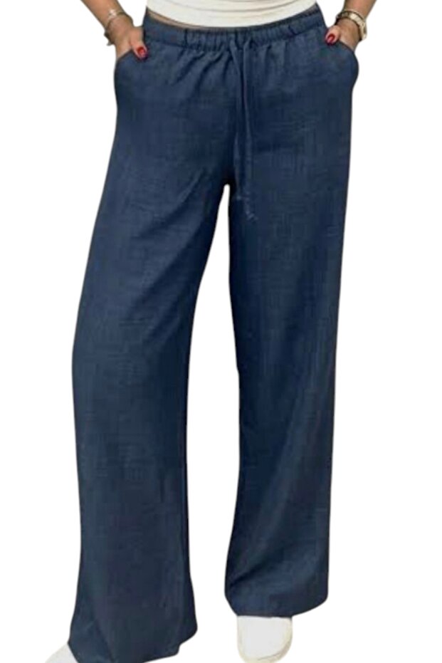 Women's High Waist Loose Leg Elastic Waist