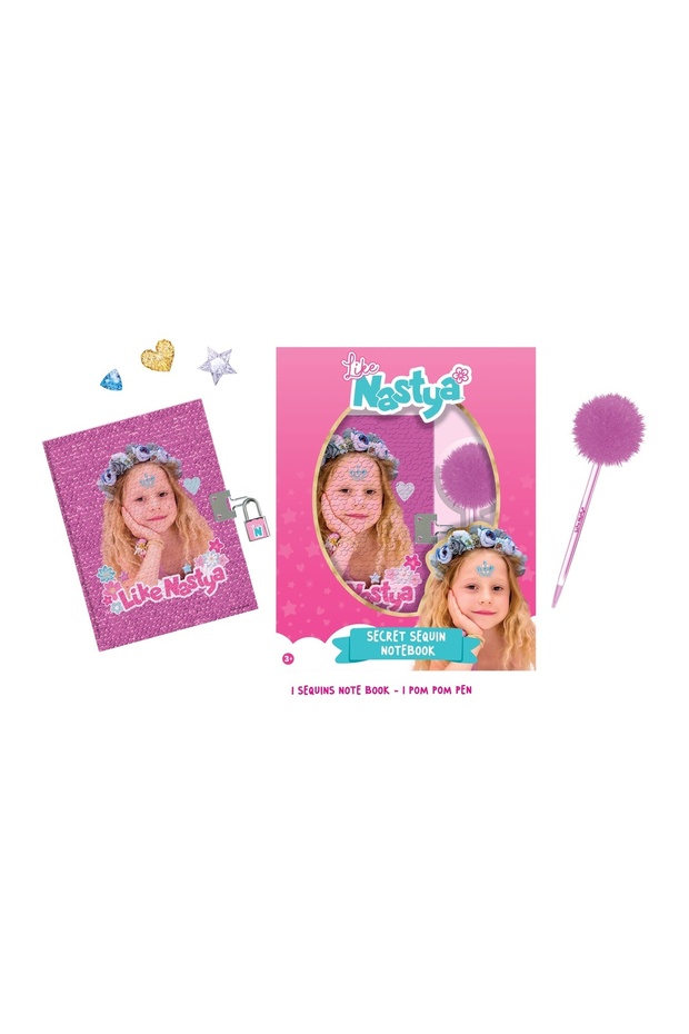 دفتر ملاحظات سري مزين بالترتر - 1