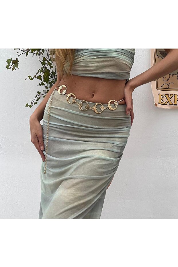 Ayyıldız Chain Belt Women's Belt Waist Belt Body Belt