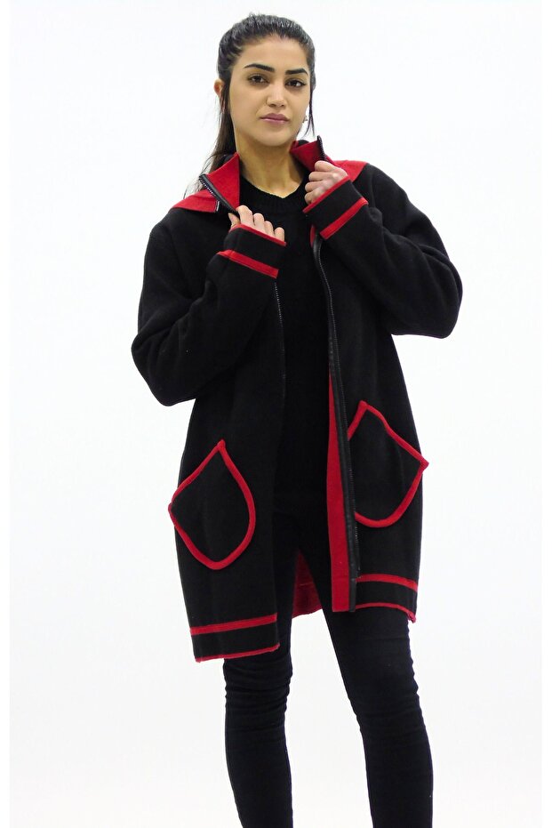 Lams Kapüşonlu Çift Taraflı Ceket - 6