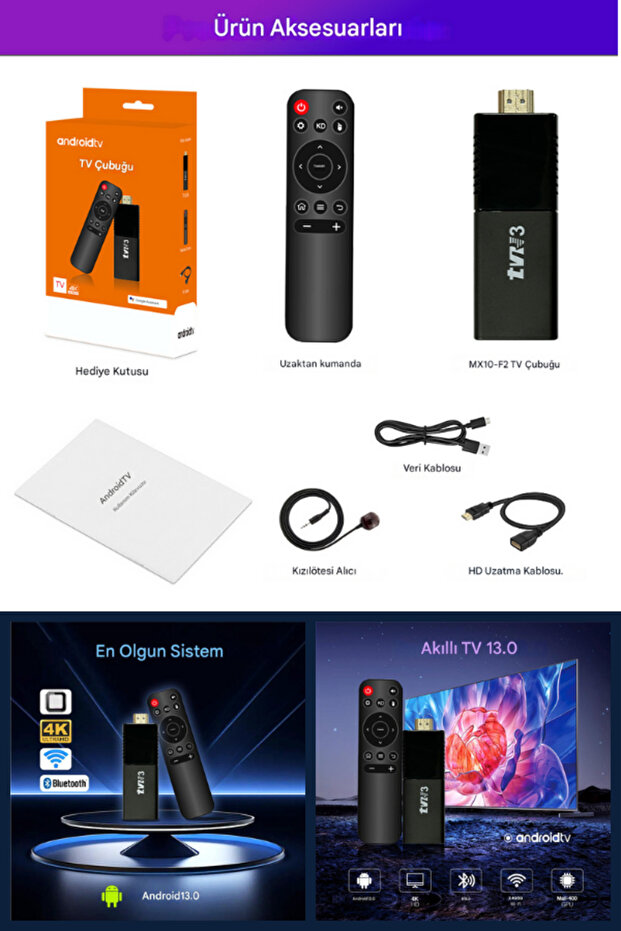 Ultra Hd Android Tv Box 4K Android Tv Tv Box Tv Stick Media Player Smart Tv Wifi - 8