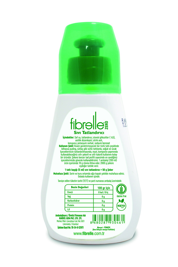 Zero Sıvı Tatlandırıcı 200 ml (STEVİA BAZLI) Sıvı Stevia - 2