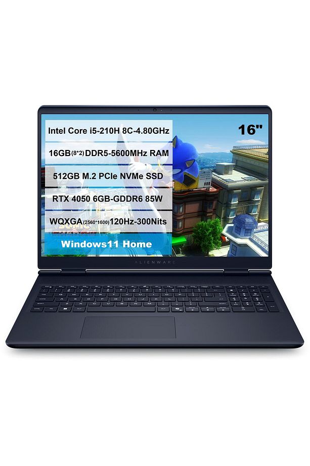 Alienware 16 Aurora Intel Core i5-210H RTX4050 16GB RAM 512GB M.2 SSD 16" 2K WQXGA Windows11 Home - 1