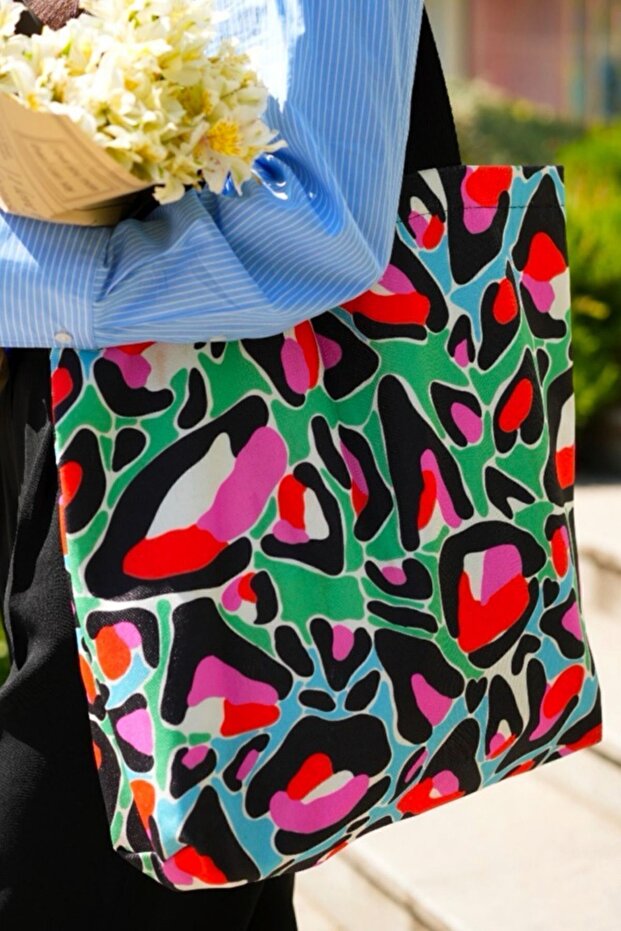 حقيبة منقوشة "LEOPARD" مقاس 50 سم × 50 سم - 5