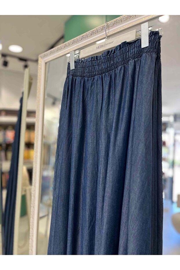 ADN LİYOSEL KOT ETEK - MAVİ - 2 - 2