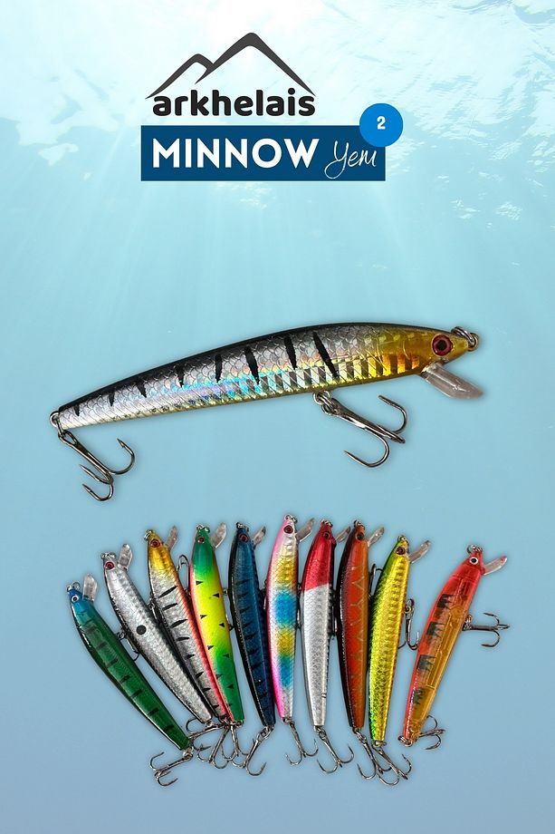 10 cm 9g Gerçekçi Görünümlü Yapay Balık Yemi – 2 Adet Üçlü İğneli Crystal Minnow Rapala - 1