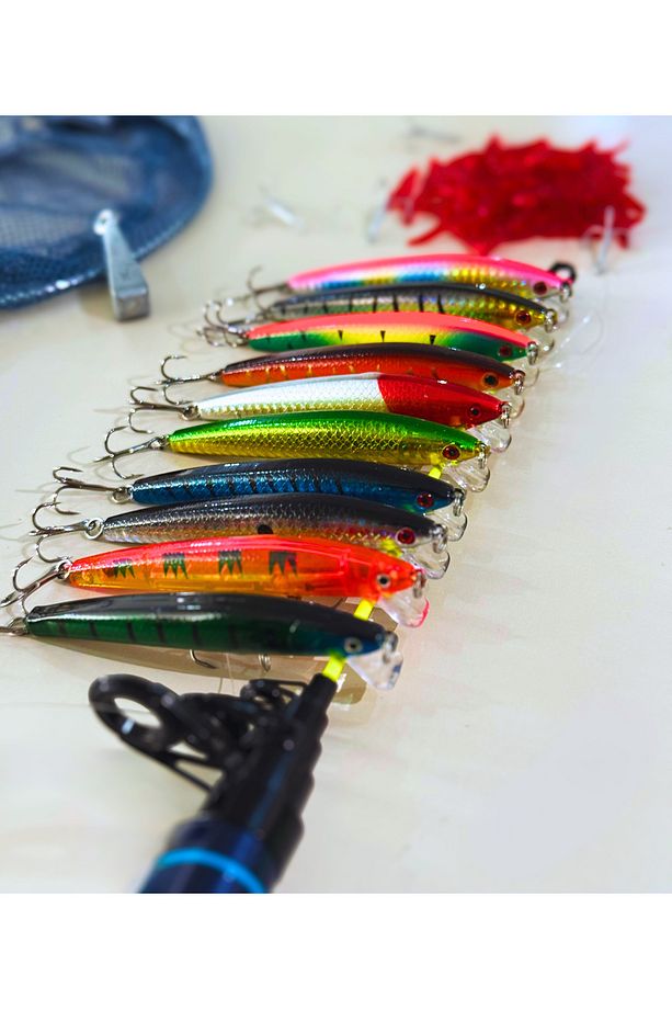 10 cm 9g Gerçekçi Görünümlü Yapay Balık Yemi – 2 Adet Üçlü İğneli Crystal Minnow Rapala - 2