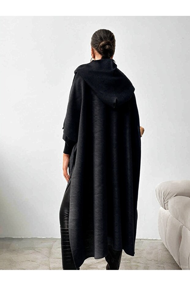 kapşonlu panço - 3