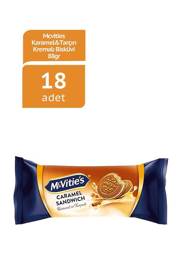 Mc Vities Karamel Ve Tarçın Kremalı Bisküvi 88,2 Gr X18 Adet - 1