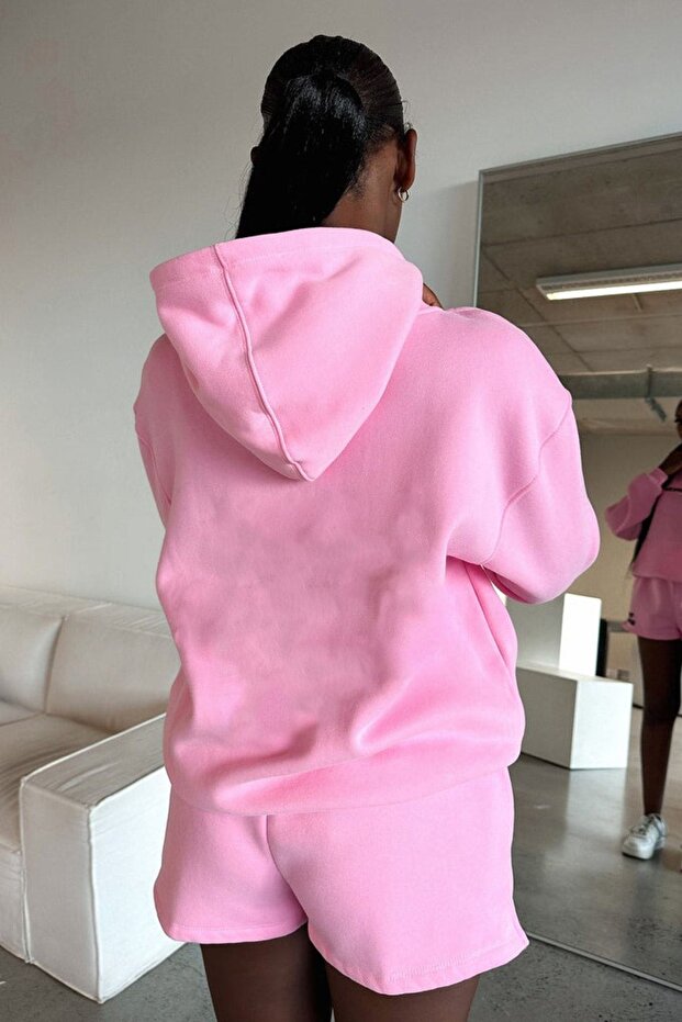 Thatsofetch Series 7 Sweatshirt - Pembe Baskılı Oversize Kapüşonlu - 2