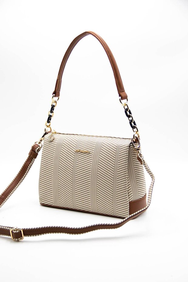 Bej - Taba SP910 Kadın Çapraz Çanta - 5