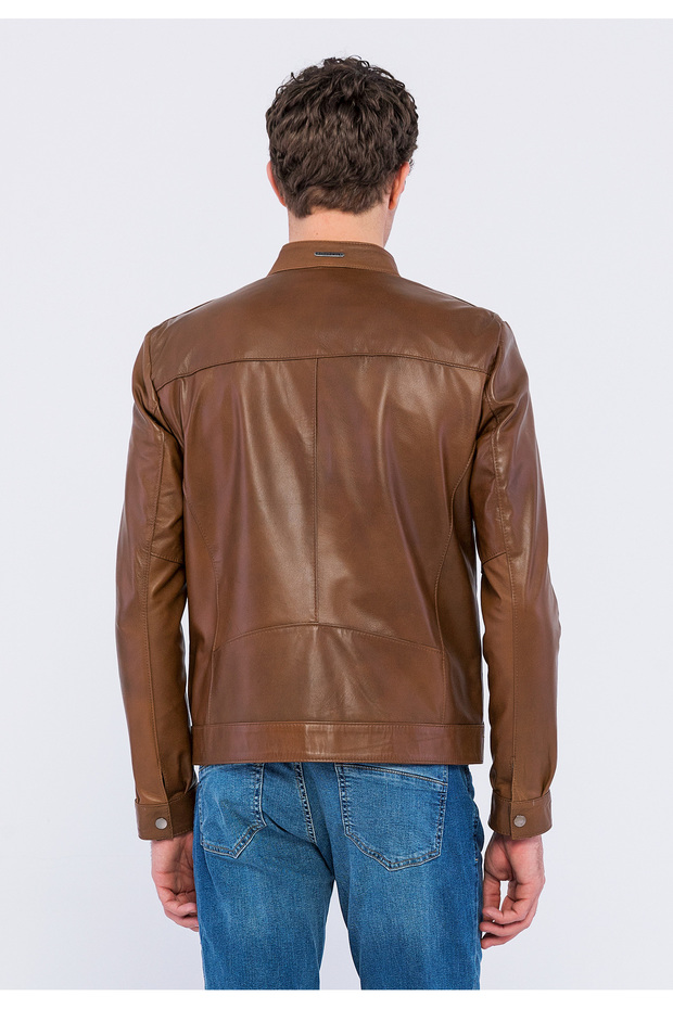 Men's Chestnut Color Jacket - 5