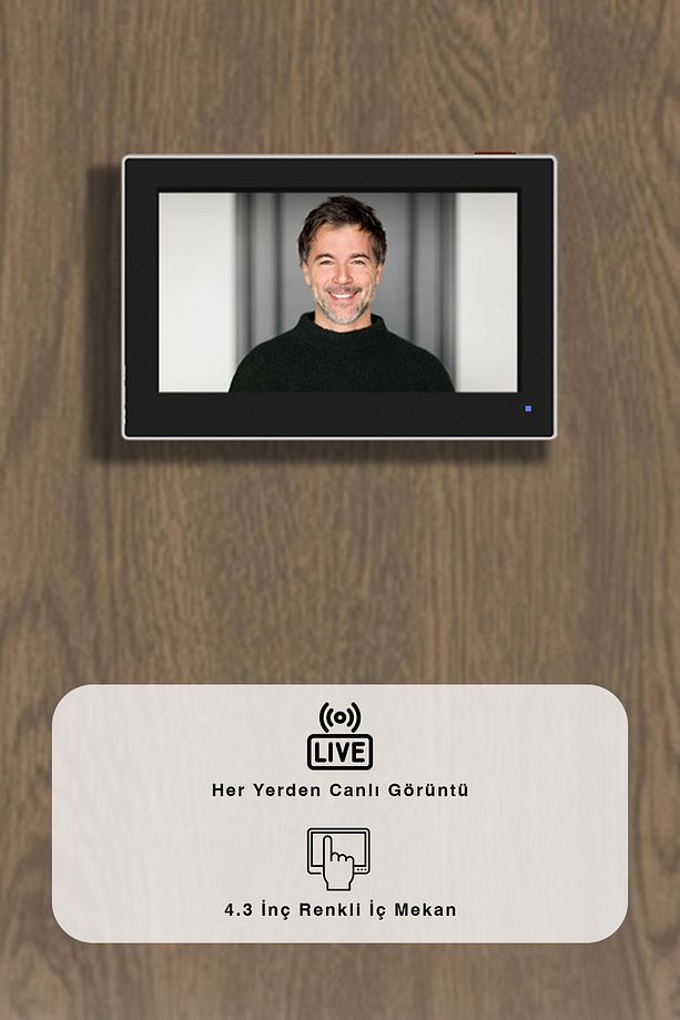 Hp2 Kablosuz Kapı Gözetleme Dürbünü – 4,3″ Renkli Ekran| Fynix Teknoloji - 2