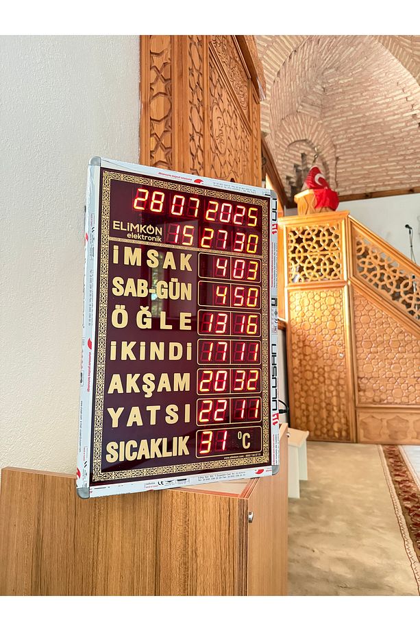 VAKİTMATİK DİJİTAL İMSAKİYE CAMİİ SAATİ BÜYÜK BOY MODEL ALTIN - 6