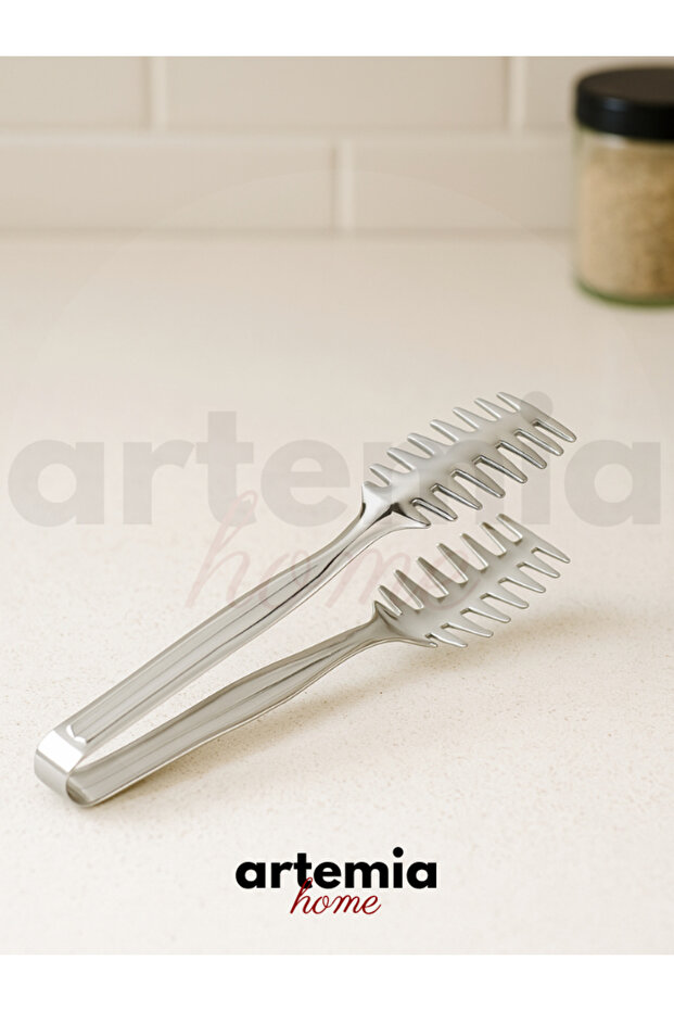Osiris Silver 1 Piece Serving Presentation Pasta Tongs Silver 18/10