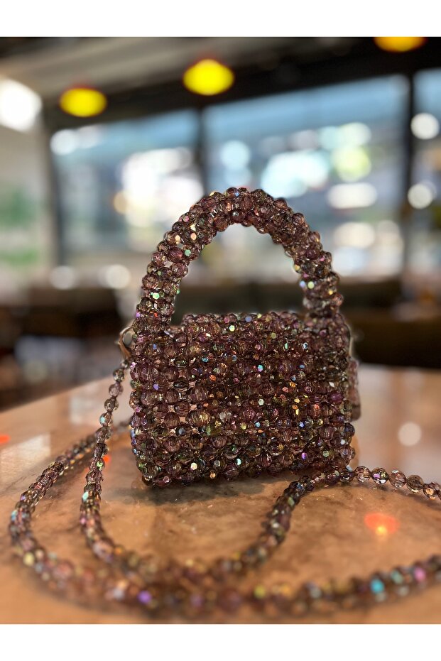 Mini Lotus Boncuk Çanta - 1