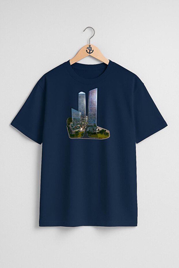 Oversize Vadiistanbul Skyland Chest Design Unisex T-Shirt