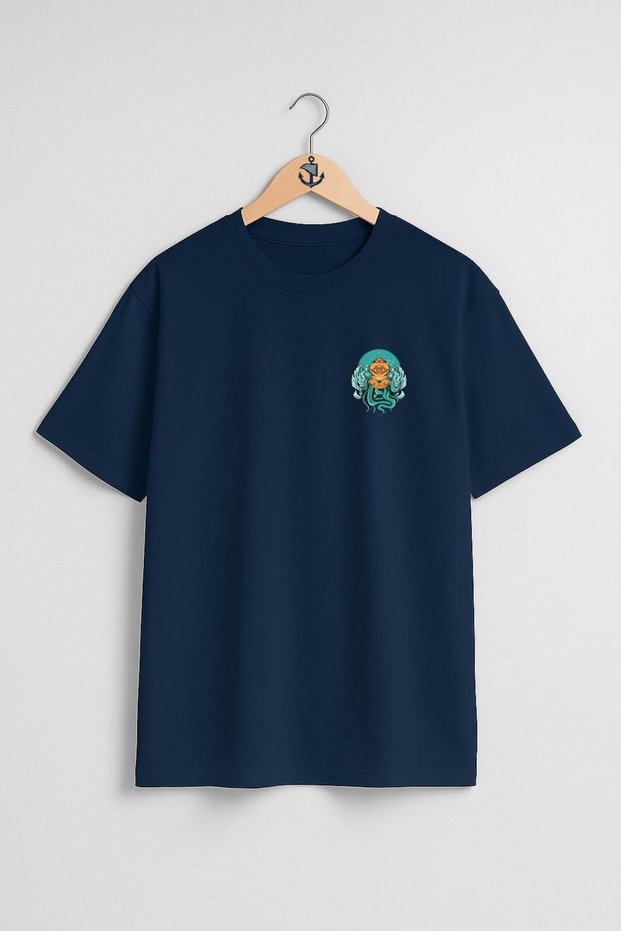 Oversize Diver Octopus Diving with a Helmet Pocket Design Unisex T-Shirt