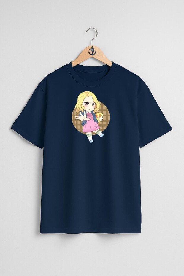 Oversize Eleven Drawing Chest Design Unisex T-Shirt