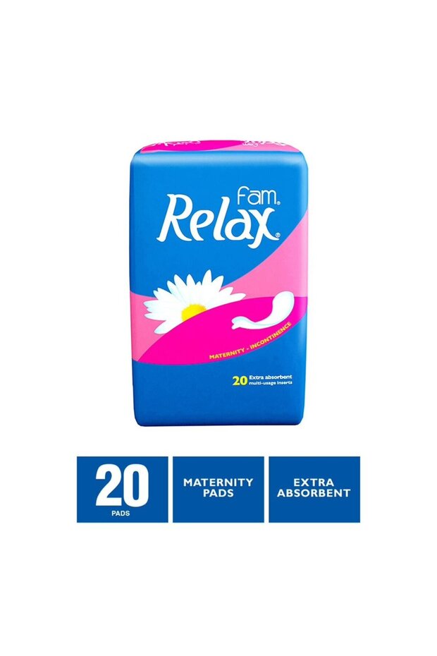 Relax Maternity Sanitary Pads 20pcs – 42cm Ultra Long, Super Soft & Absorbent