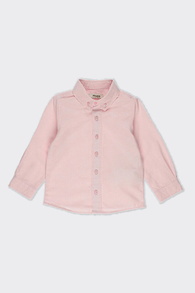 Erkek Çocuk Basic Pembe Oxford Gömlek - 1