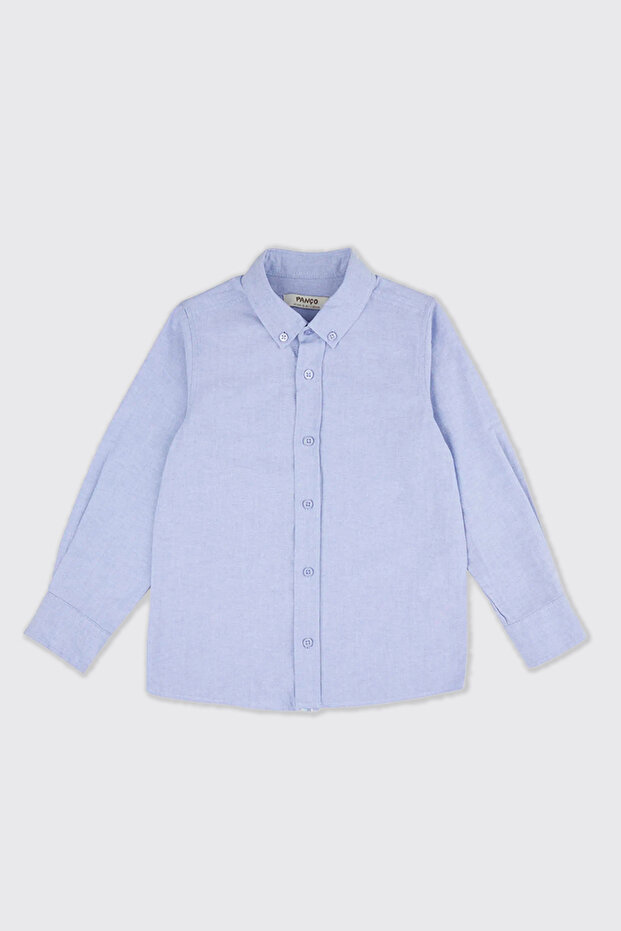 Erkek Çocuk Basic Lacivert Oxford Gömlek - 5
