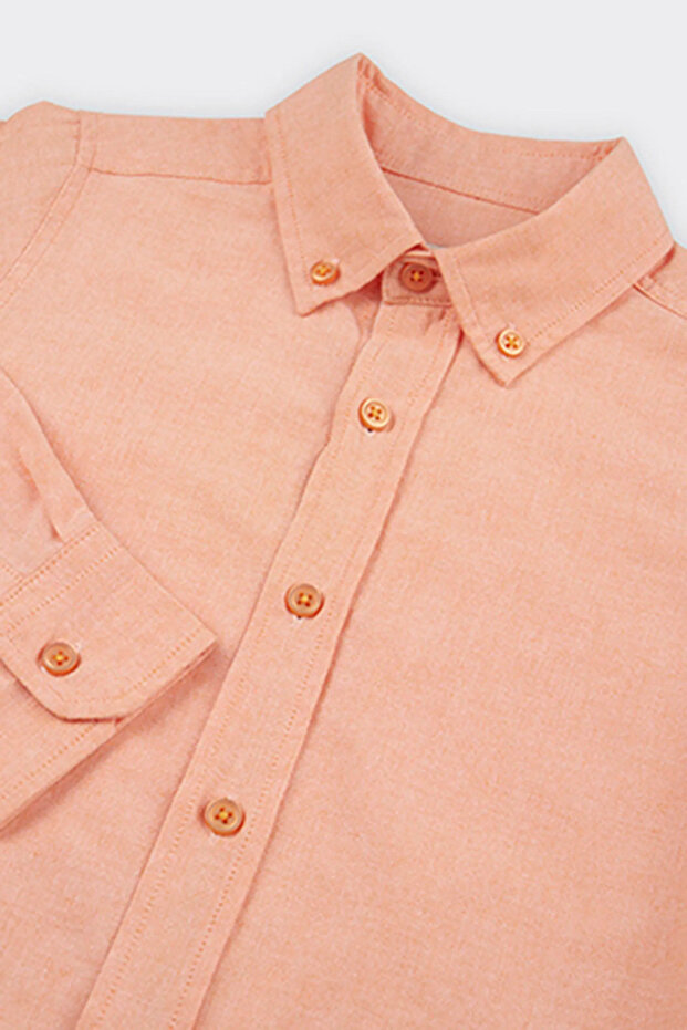 Erkek Çocuk Basic Somon Oxford Gömlek - 3