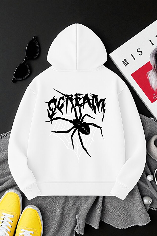 Scream Printed Oversize Sweatshirt