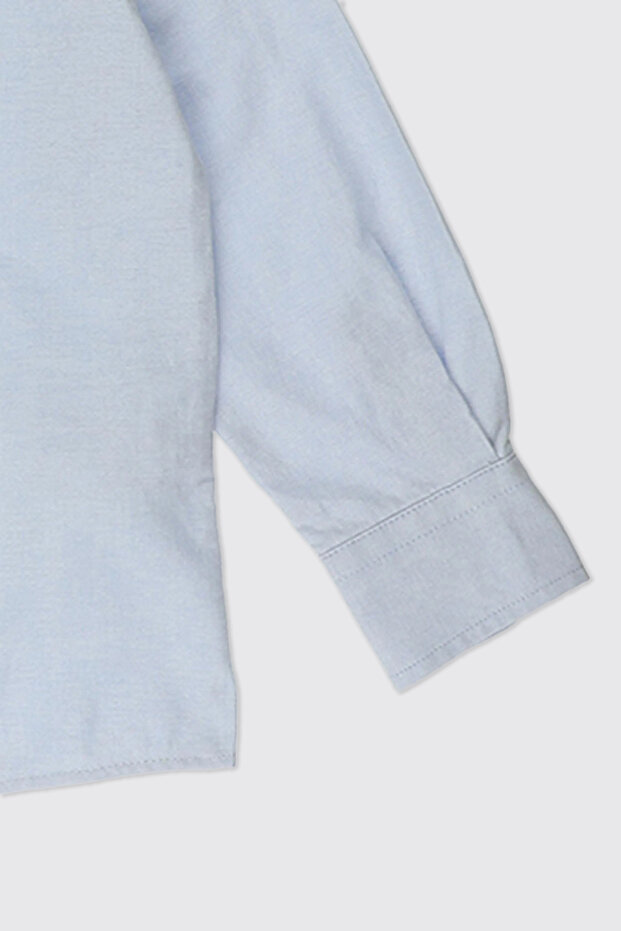 Erkek Çocuk Basic Mavi Oxford Gömlek - 3