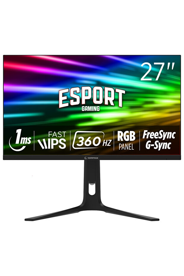 ELLIPSE EL27R360F 27 360Hz 1ms BOE IPS FHD Freesync/G-Sync RGB Pivot Siyah Flat Oyuncu Monitörü - 1
