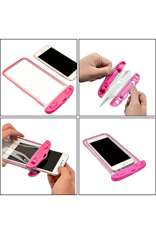 Waterproof Phone Case for Canoeing, Sup, Sailing Compatible with All Models Pink - 2