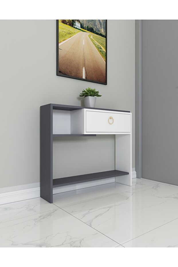 Nova Dresuar | Beyaz - Antrasit - 2