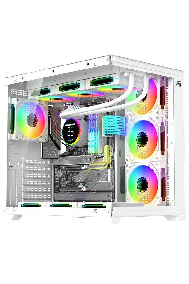 Alpha Elite 7x ARGB Fan Kumanda ve Kontrolcü ATX Boş Bilgisayar Kasası Beyaz - 2