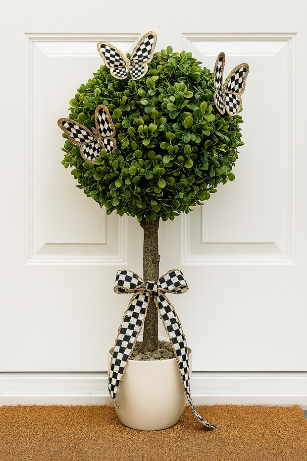 Şimşir Ağacı Kapı Dekoru 50 Cm - 1