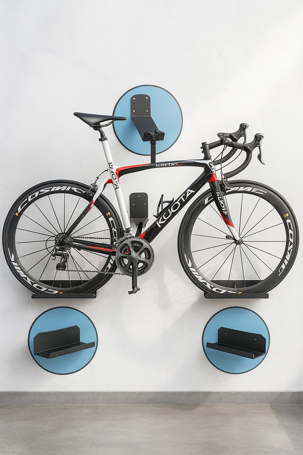 Bisiklet Askı Aparatı Duvara Monte Tutucu Bisiklet Pedal Kancası Metal Raf Stand - 1