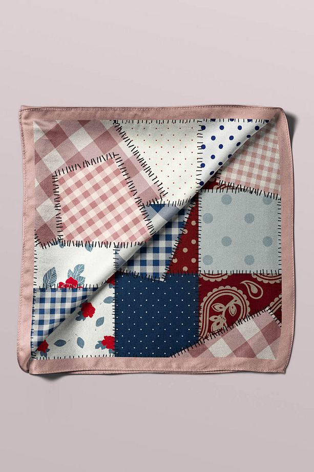 A67 Patchwork Desenli Bandana - 4