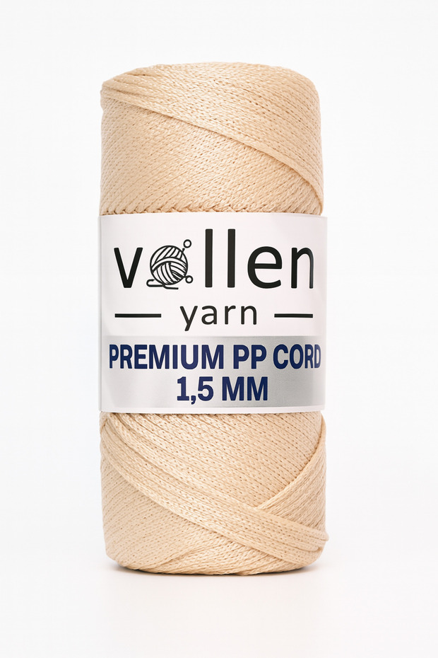 1.5mm-150mt Polyester Makrome Ipi, Supla Ipi, Çanta Ipi, Bileklik Ip,i Makrame,Sütlü Kahve - 1