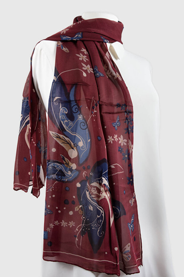 %100 Şifon İpek Fular - 2