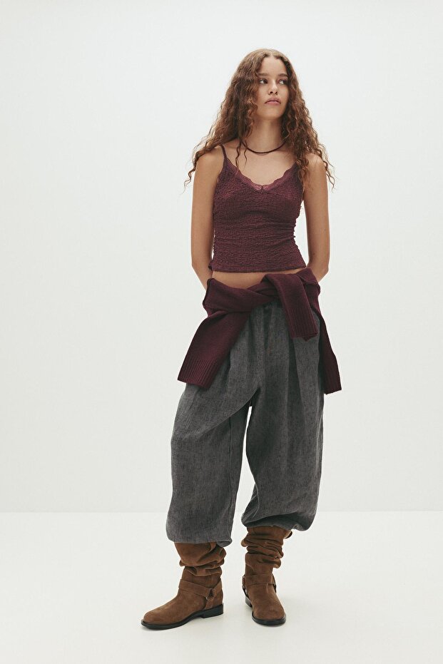 Dantelli askılı top - 4