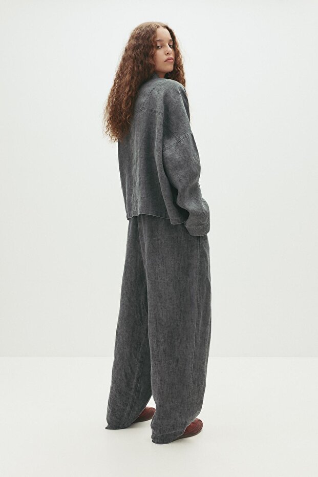 %100 keten kimono ceket - 4