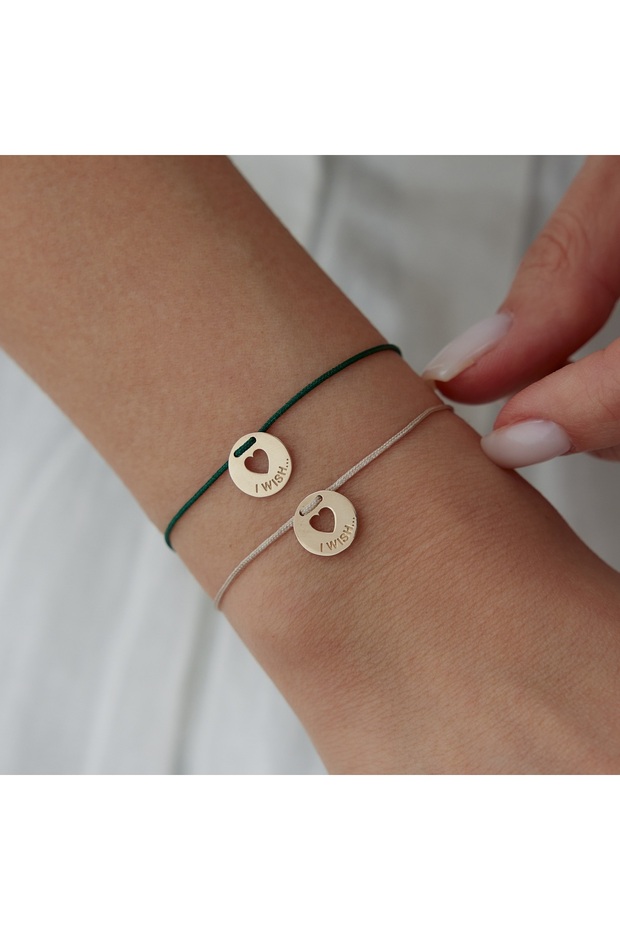 Wish İp Kalp Bileklik - 2