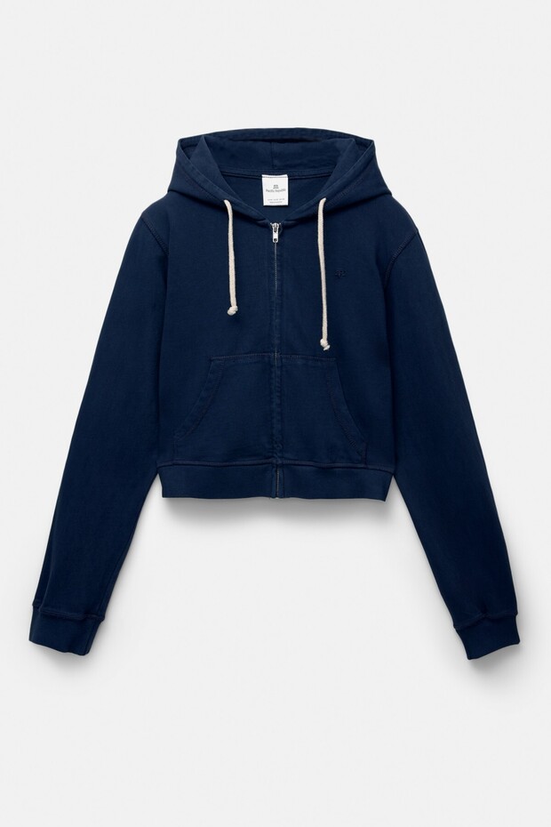 Kapüşonlu kontrast bağcıklı sweatshirt - 5