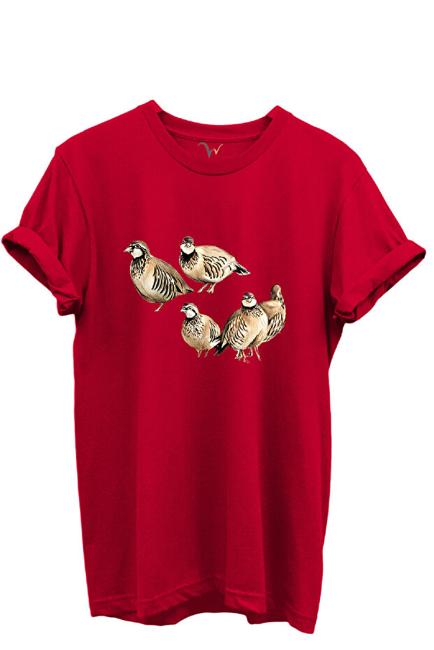 Five Piece Cake Printed Nature and Hunting Themed 100% Cotton Regular Fit Unisex T-Shirt