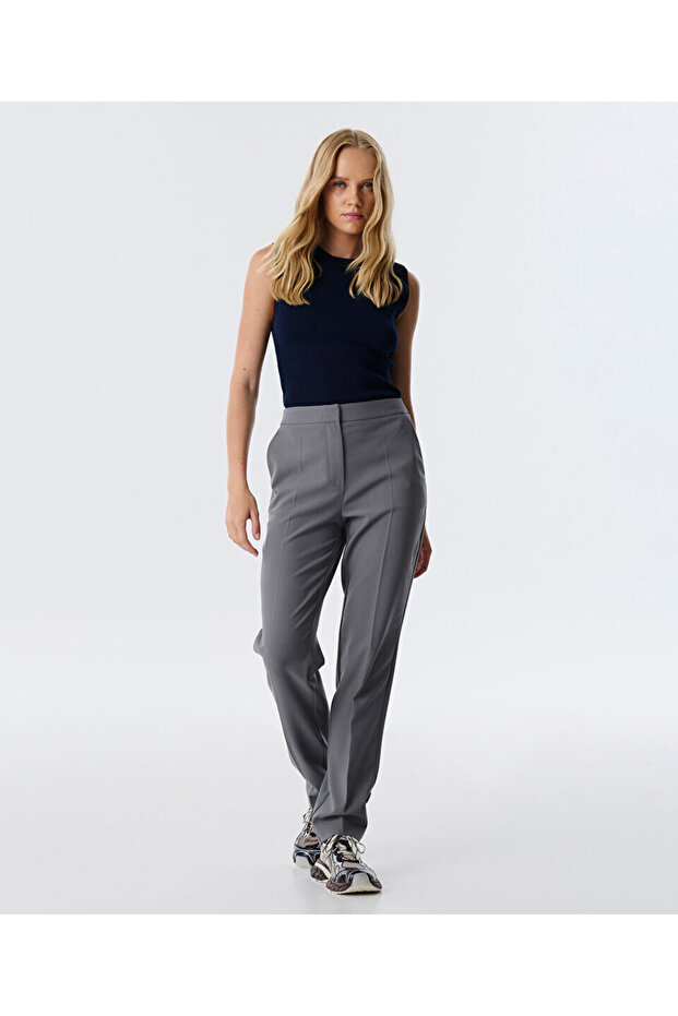 KONTRAST ELASTİK BEL PANTOLON - 1