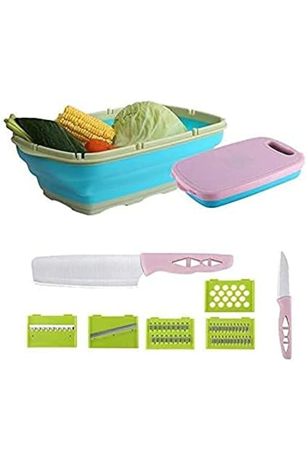 9 in 1 Multipurpose Silicone-Based Foldable Kitchen Cutting Board - 3