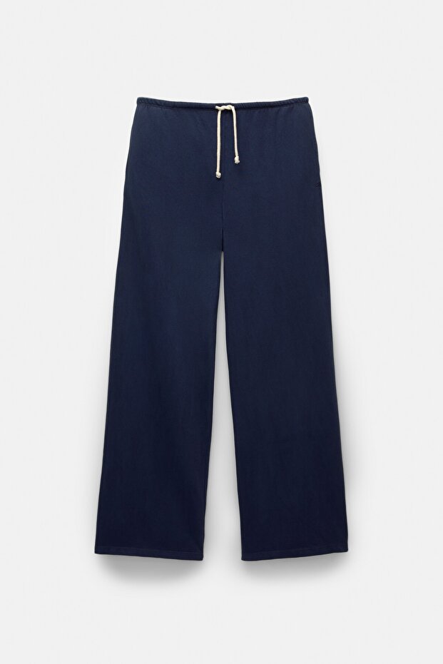 Mavi geniş paça eşofman altı - 7