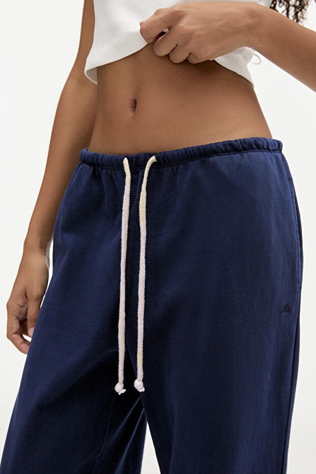 Mavi geniş paça eşofman altı - 6