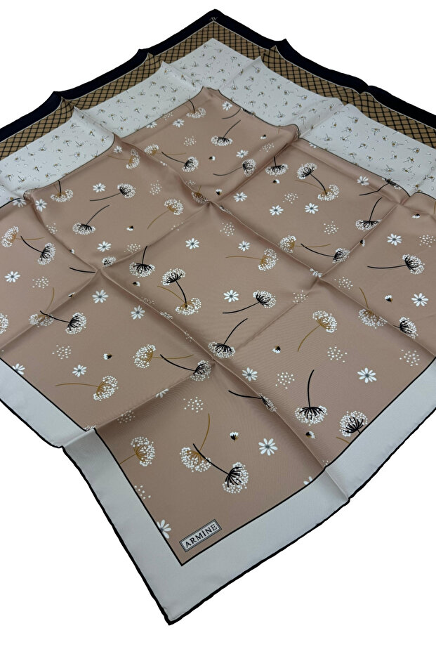 Nostalji Serisi Twill İpek Eşarp 8517D-07 - 1